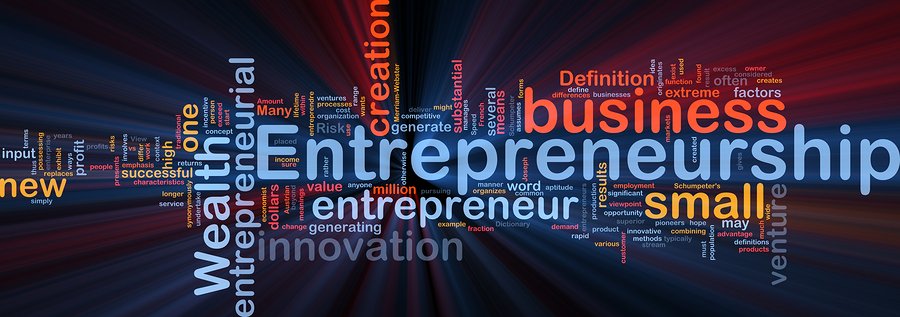 Slide of words relating to entrepreneurial goals